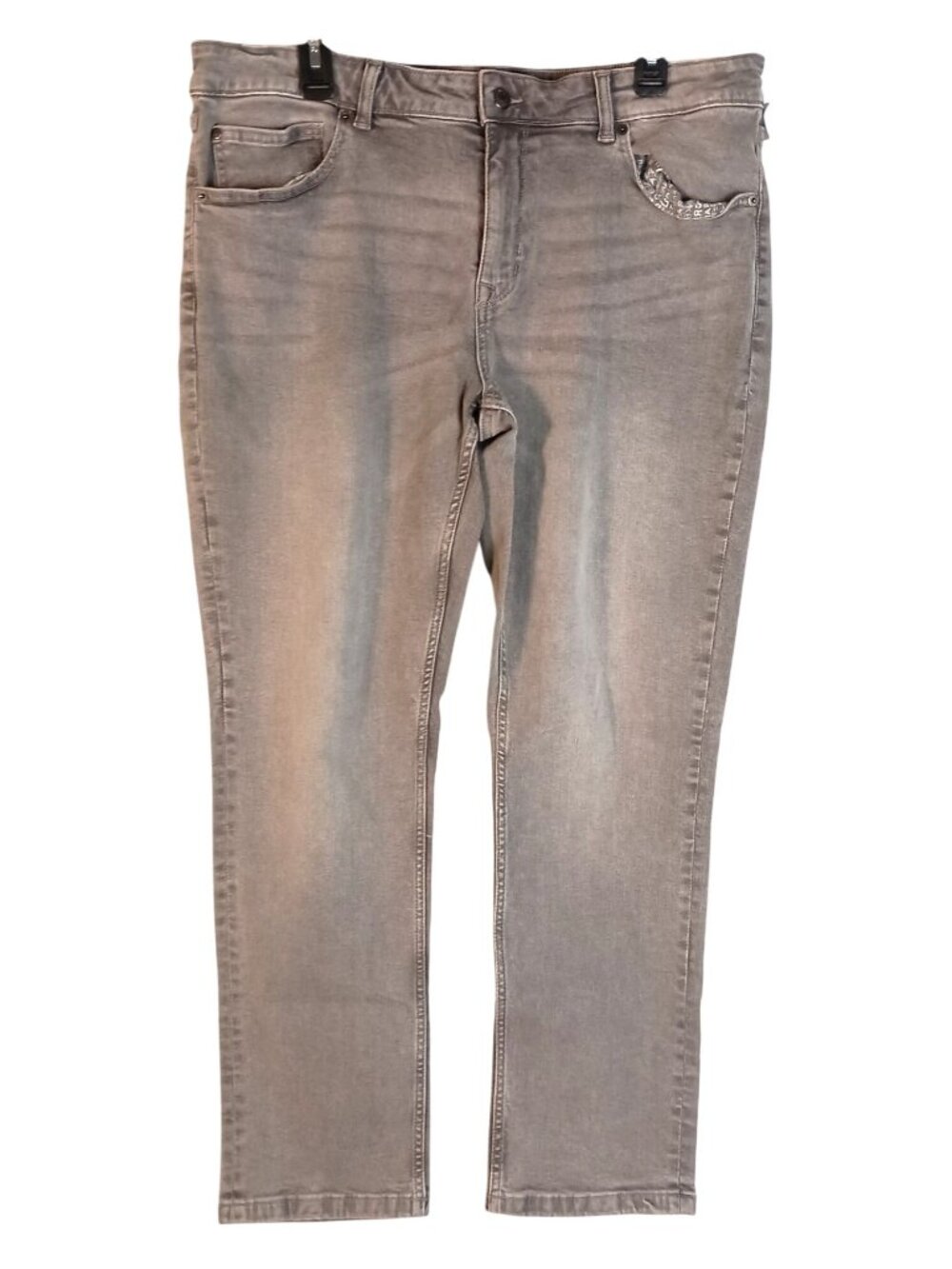 DKNY Bedford Slim Fit Jeans Mens 36x30 Faded Gray Stretch Denim Low Rise